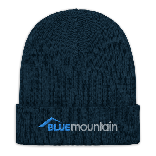 Blue Mountain Ribbed Knit Beanie